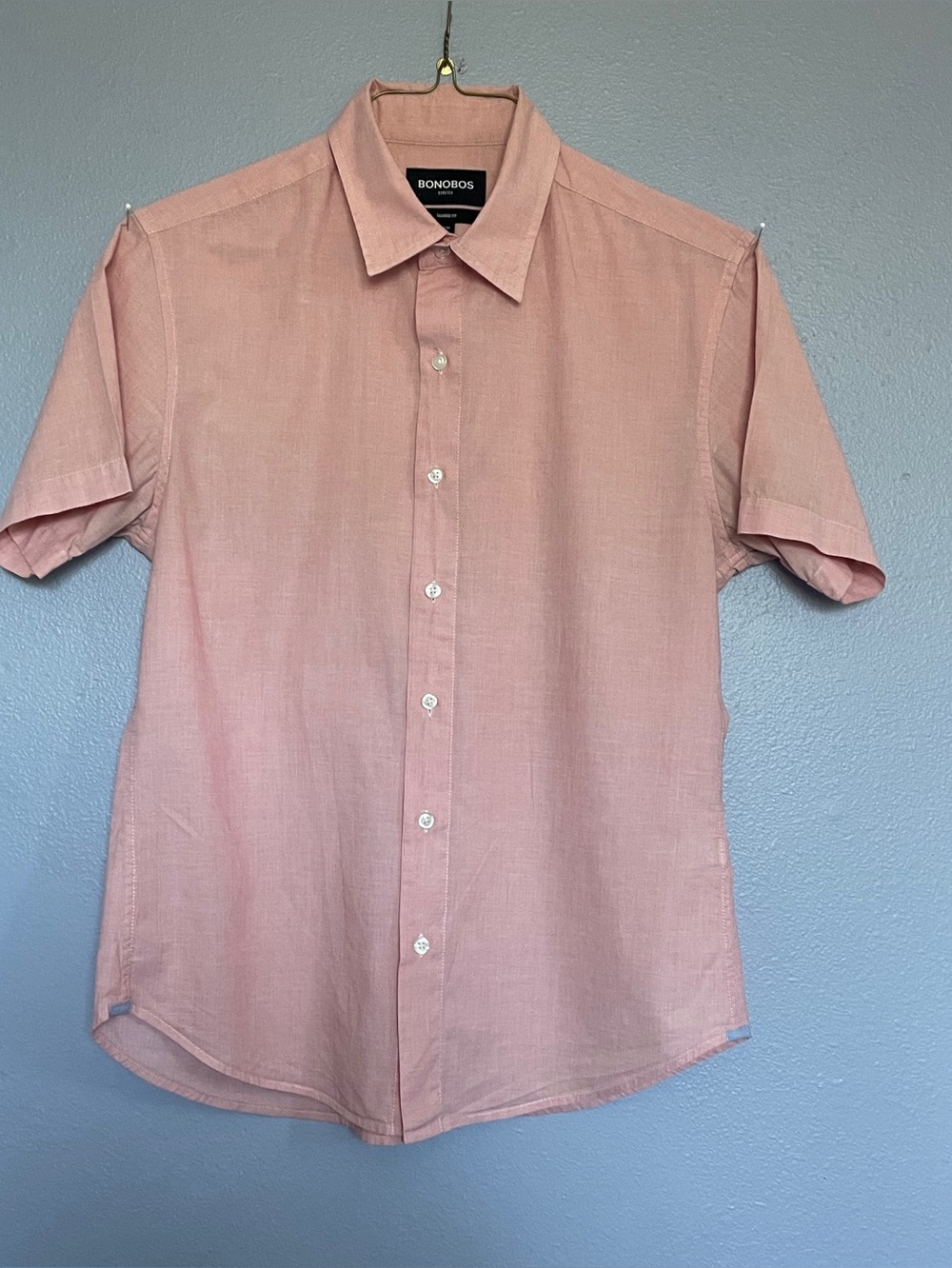 Bonobos Tailored Fit Stretch Short Sleeve Button-Front size M